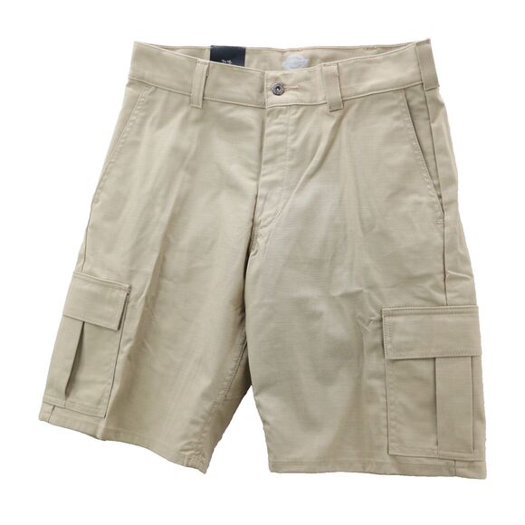 Dickies Cargo Shorts Men's 34 Khaki Skateboarding Flex Regular Fit Ripstop - Picture 1 of 11